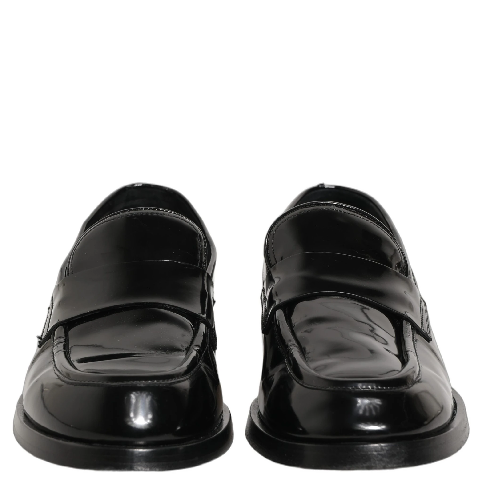 Black Leather Formal Men Dress Loafers Shoes