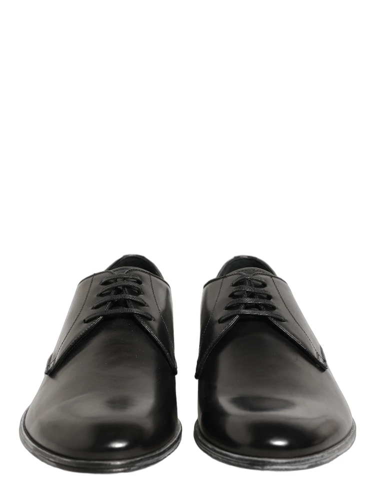 Dress Black Leather Lace Up Derby Men Shoes alternative