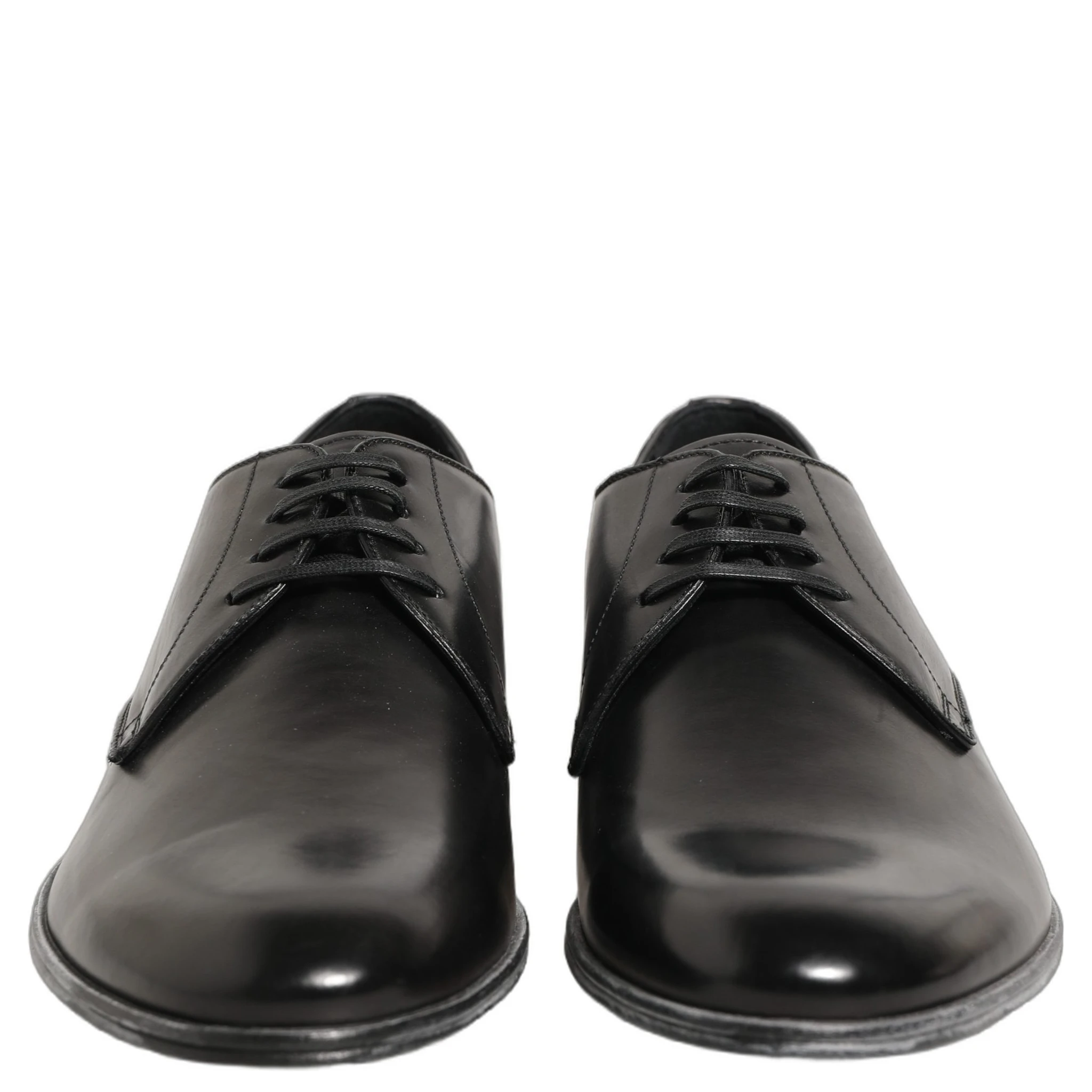 Dress Black Leather Lace Up Derby Men Shoes