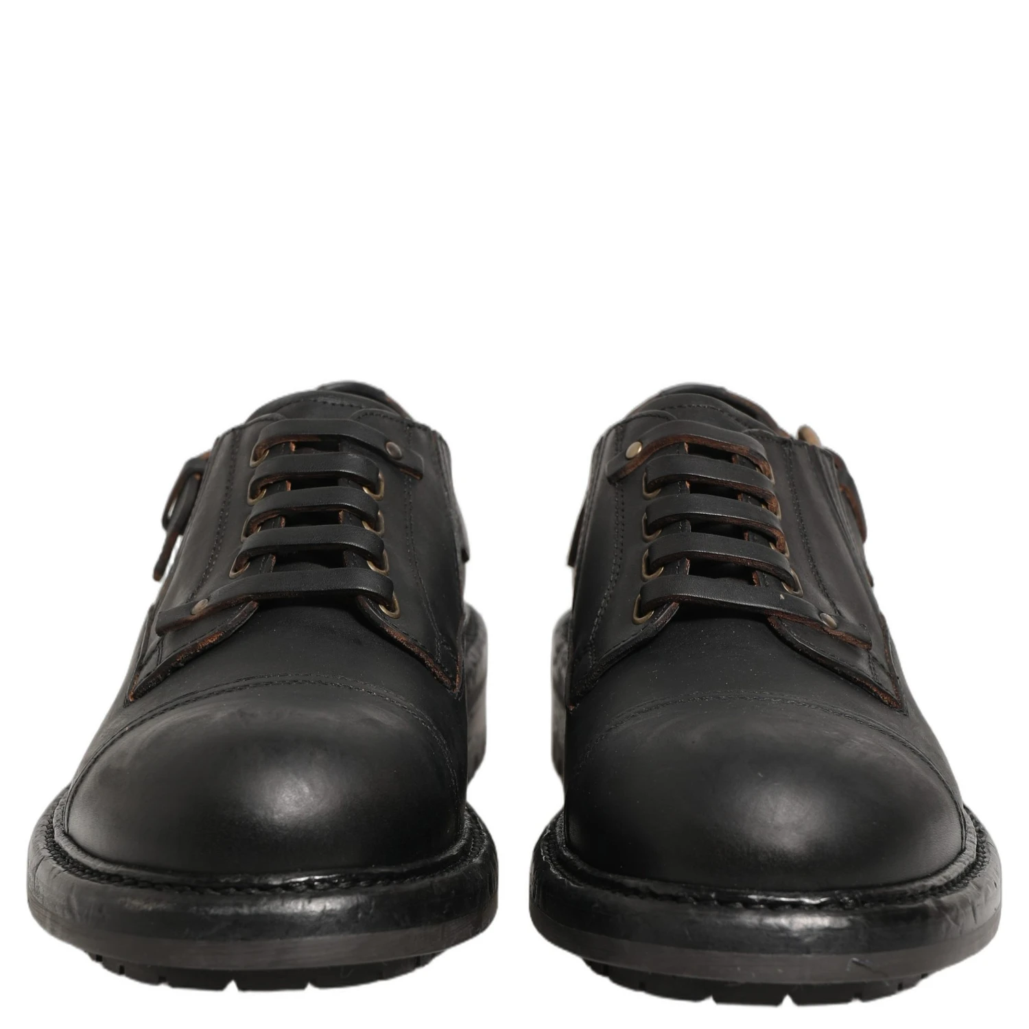 Dress Black Leather Lace Up Derby Men Shoes