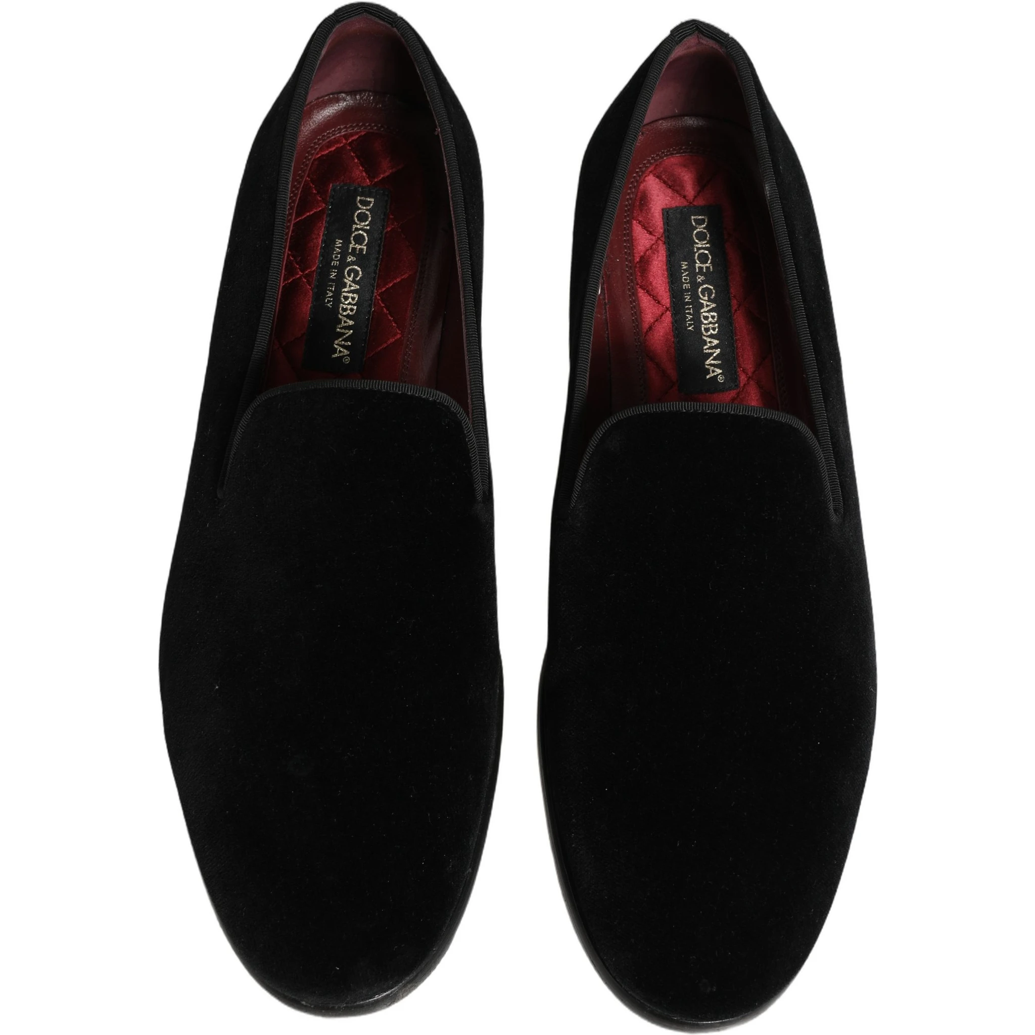 Black Velvet Cotton Loafers Formal Dress Shoes