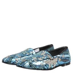 Multicolor Embroidered Sequin Loafers Shoes