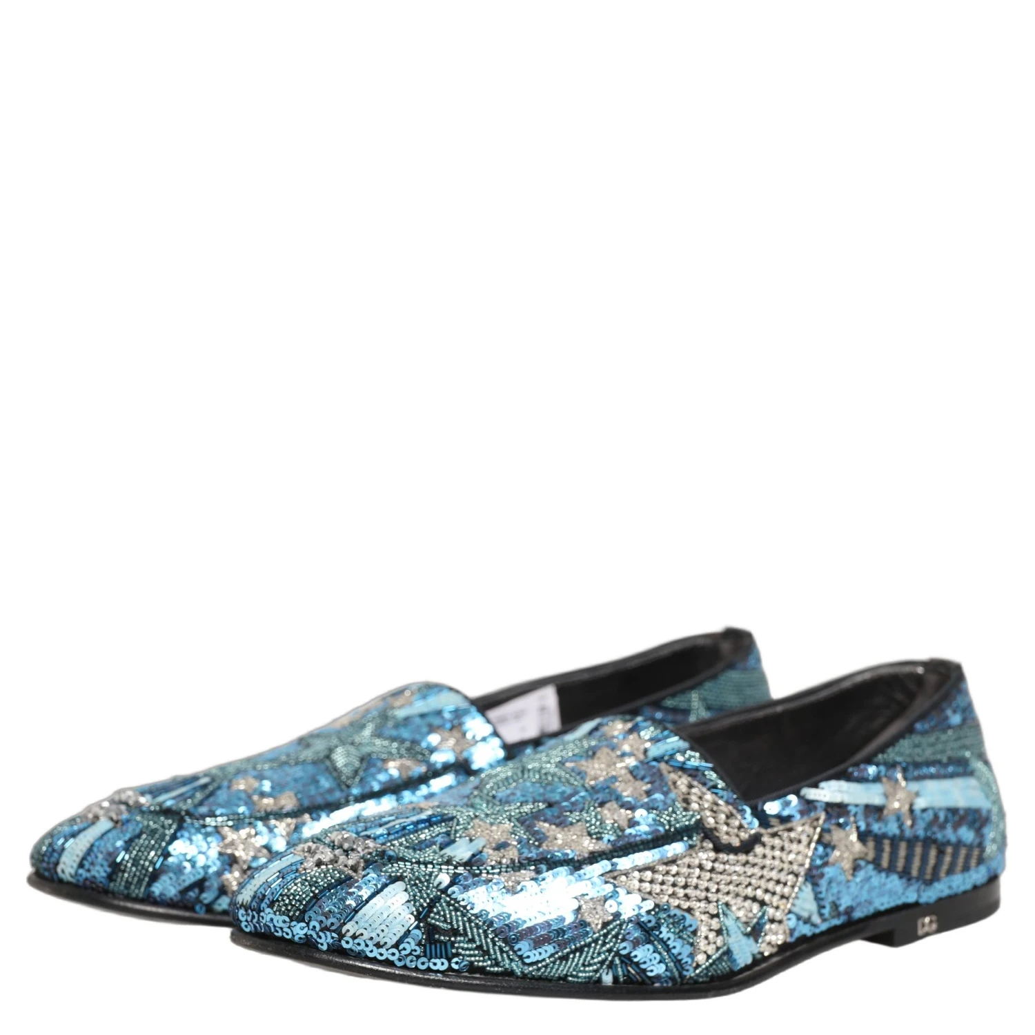 Multicolor Embroidered Sequin Loafers Shoes