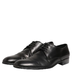 Dress Black Leather Lace Up Derby Shoes