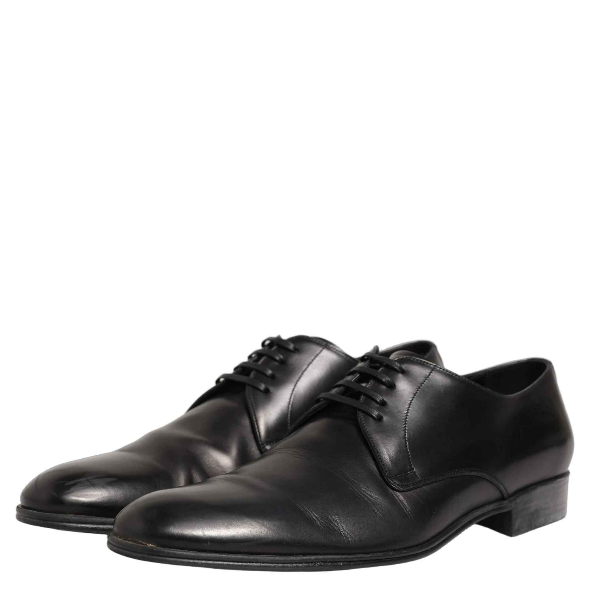 Dress Black Leather Lace Up Derby Shoes