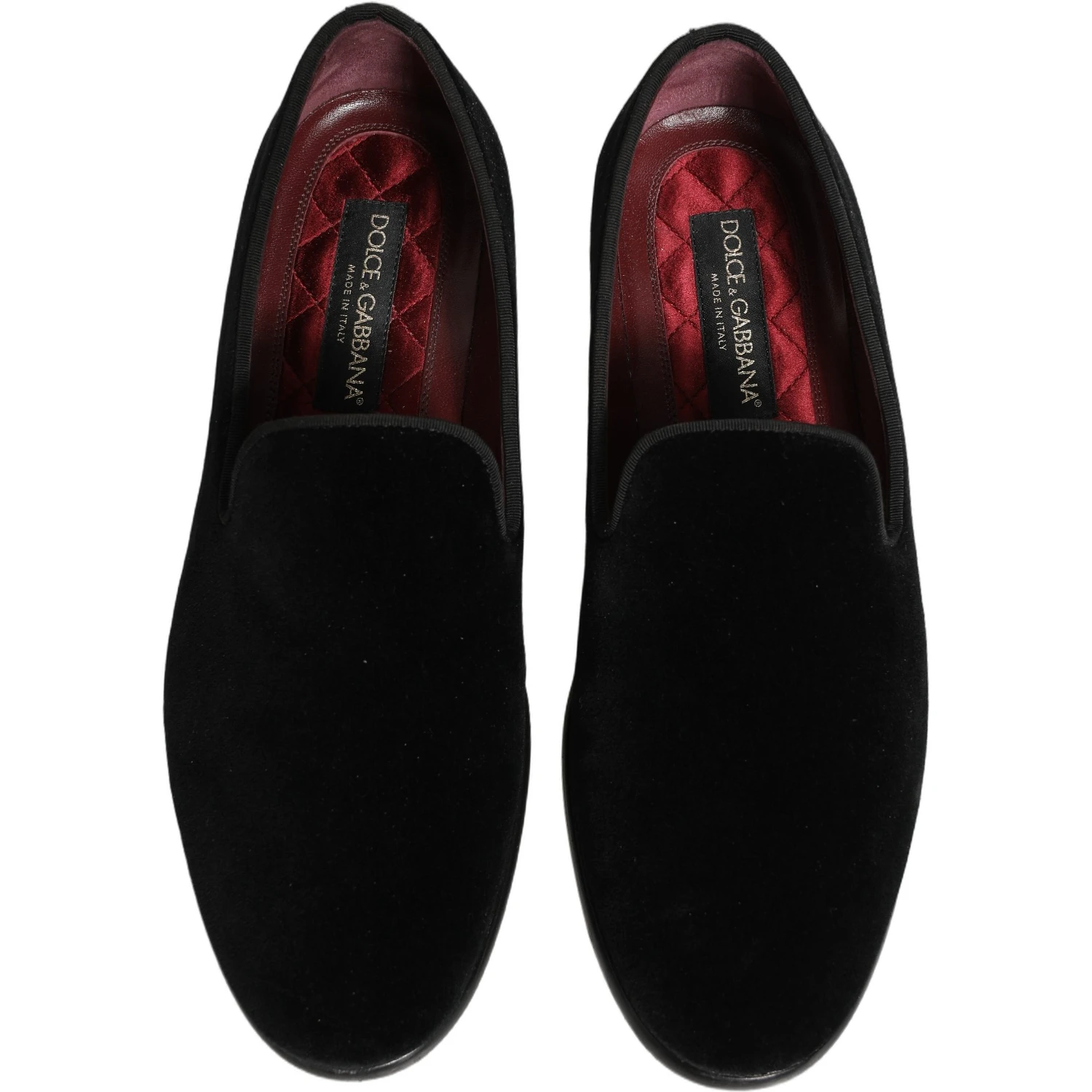 Black Velvet Cotton Loafers Formal Dress Shoes