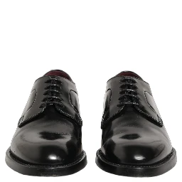 Black Leather Derby Dress Men Formal Shoes