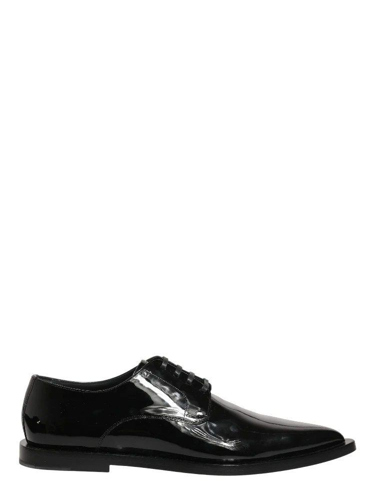 Black Leather Men Derby Dress Formal Shoes