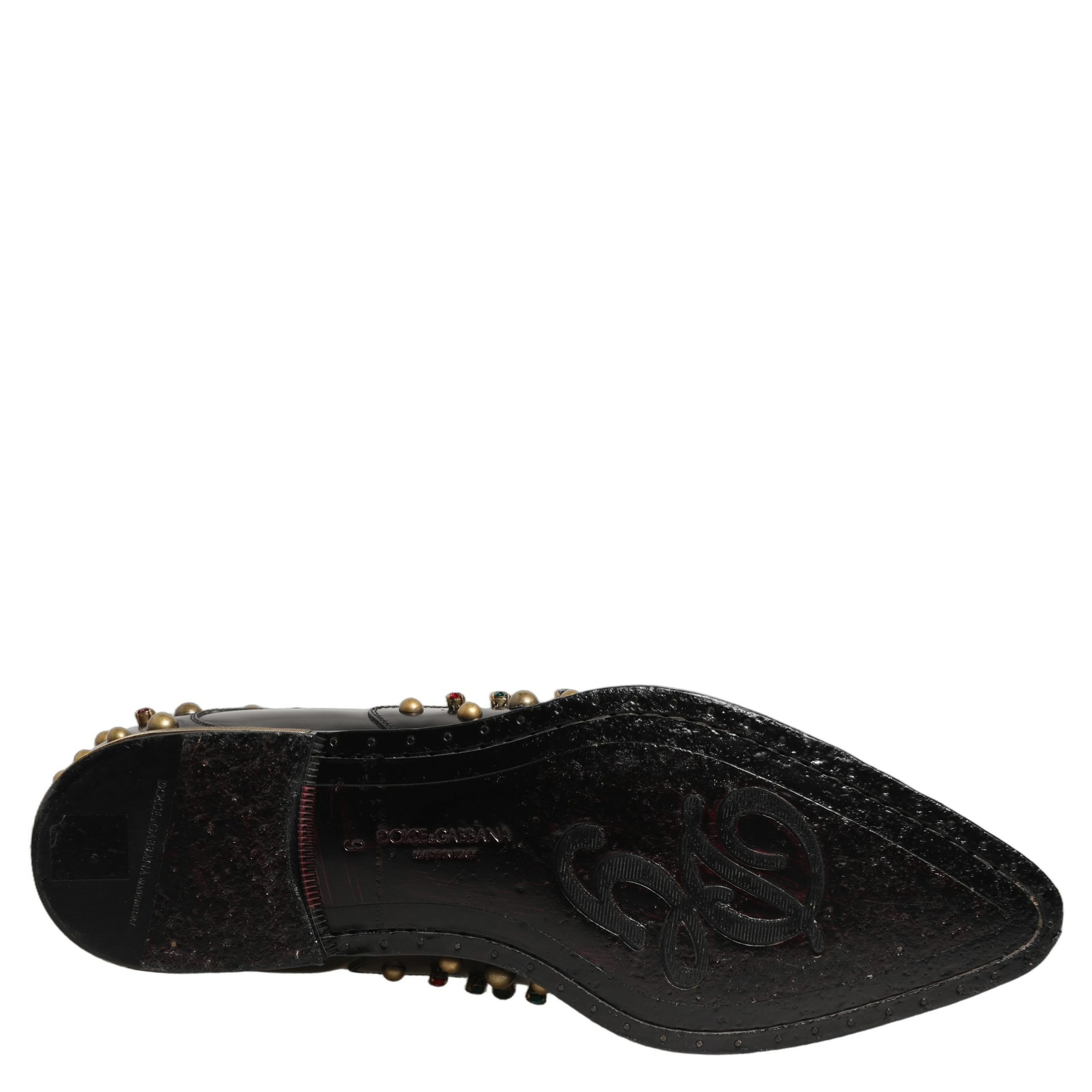 Black Leather Derby Dress Studded Formal Shoes