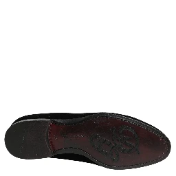 Black Velvet Loafers Formal Men Dress Shoes