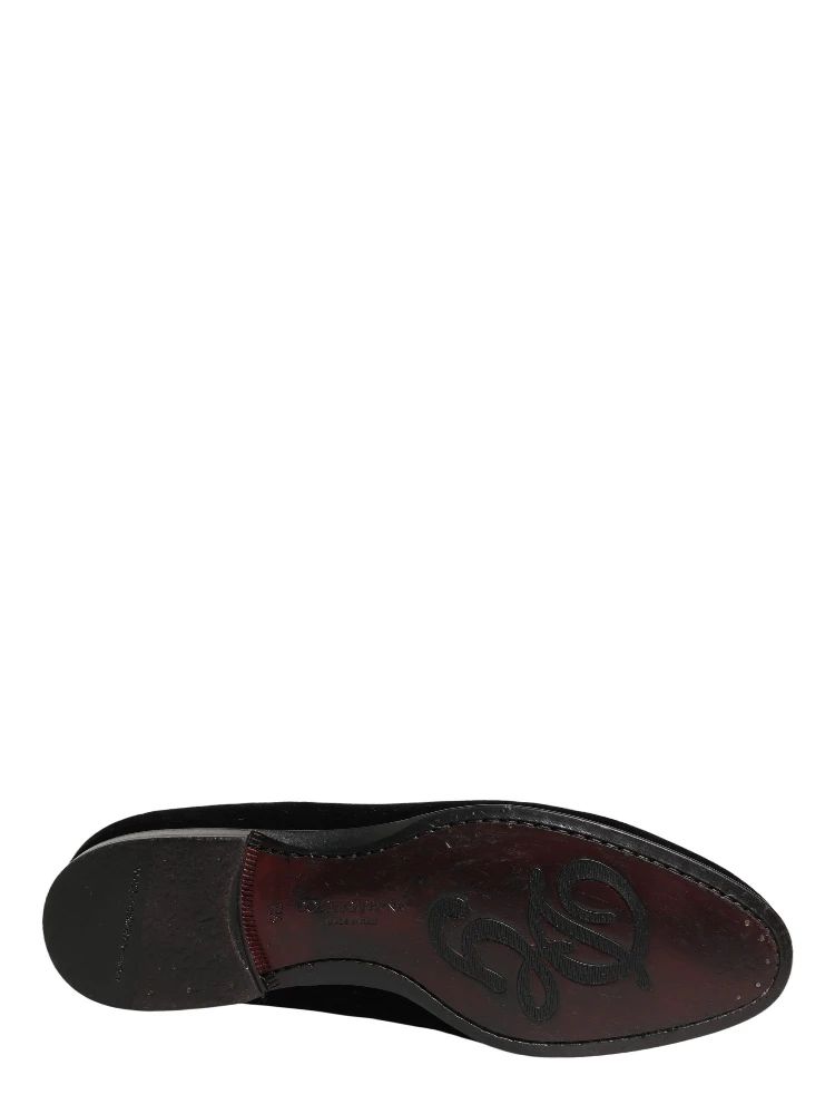 Black Velvet Loafers Formal Men Dress Shoes