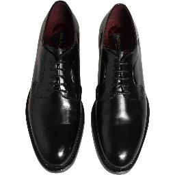 Black Leather Derby Dress Men Formal Shoes