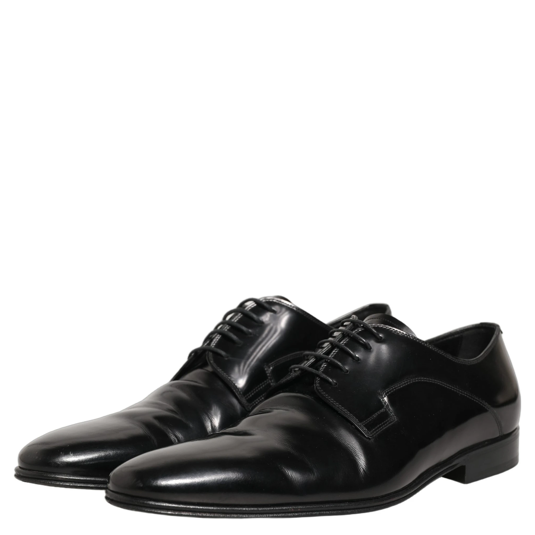 Black Leather Men Derby Dress Formal Shoes
