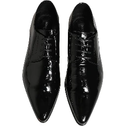 Black Leather Derby Dress Men Formal Shoes
