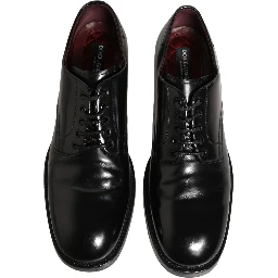 Black Leather Derby Dress Men Formal Shoes