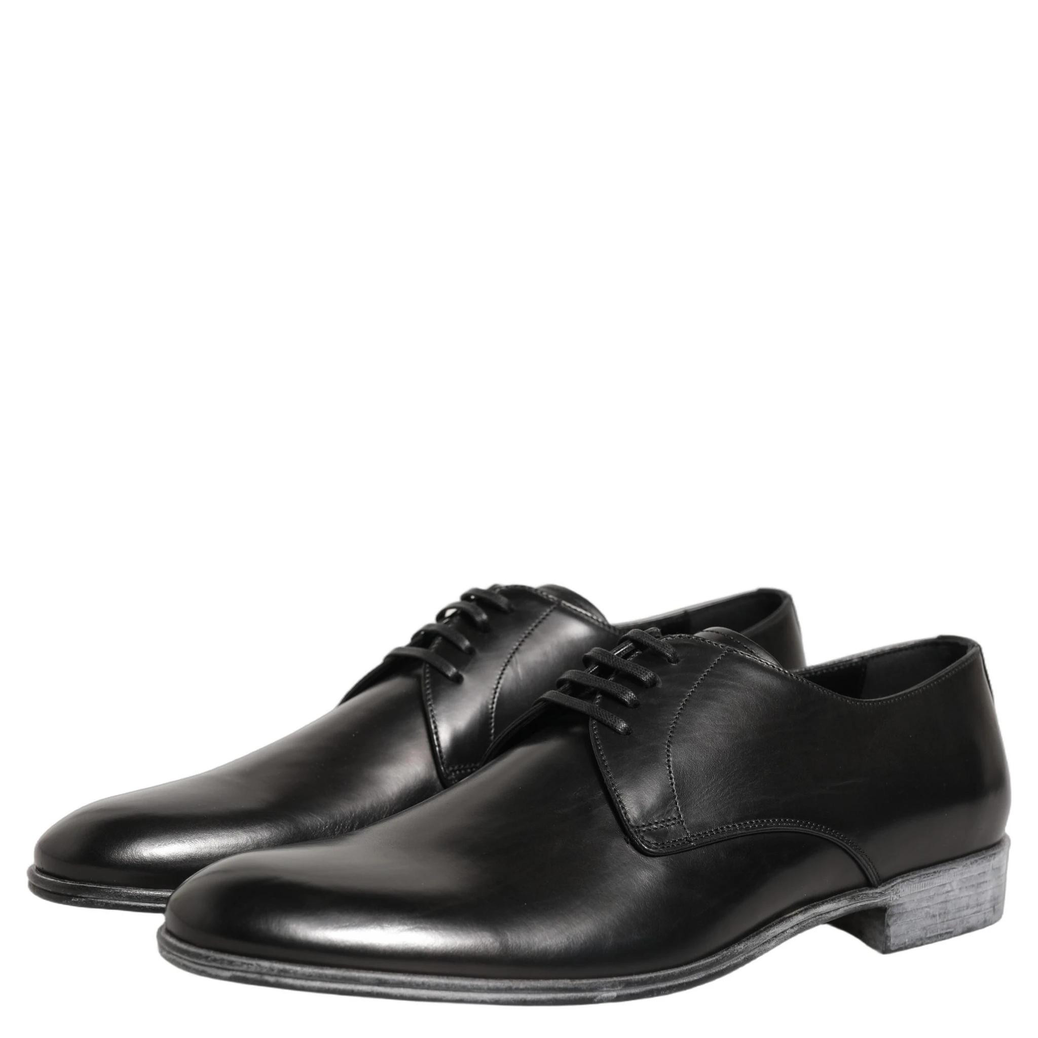 Dress Black Leather Lace Up Derby Men Shoes