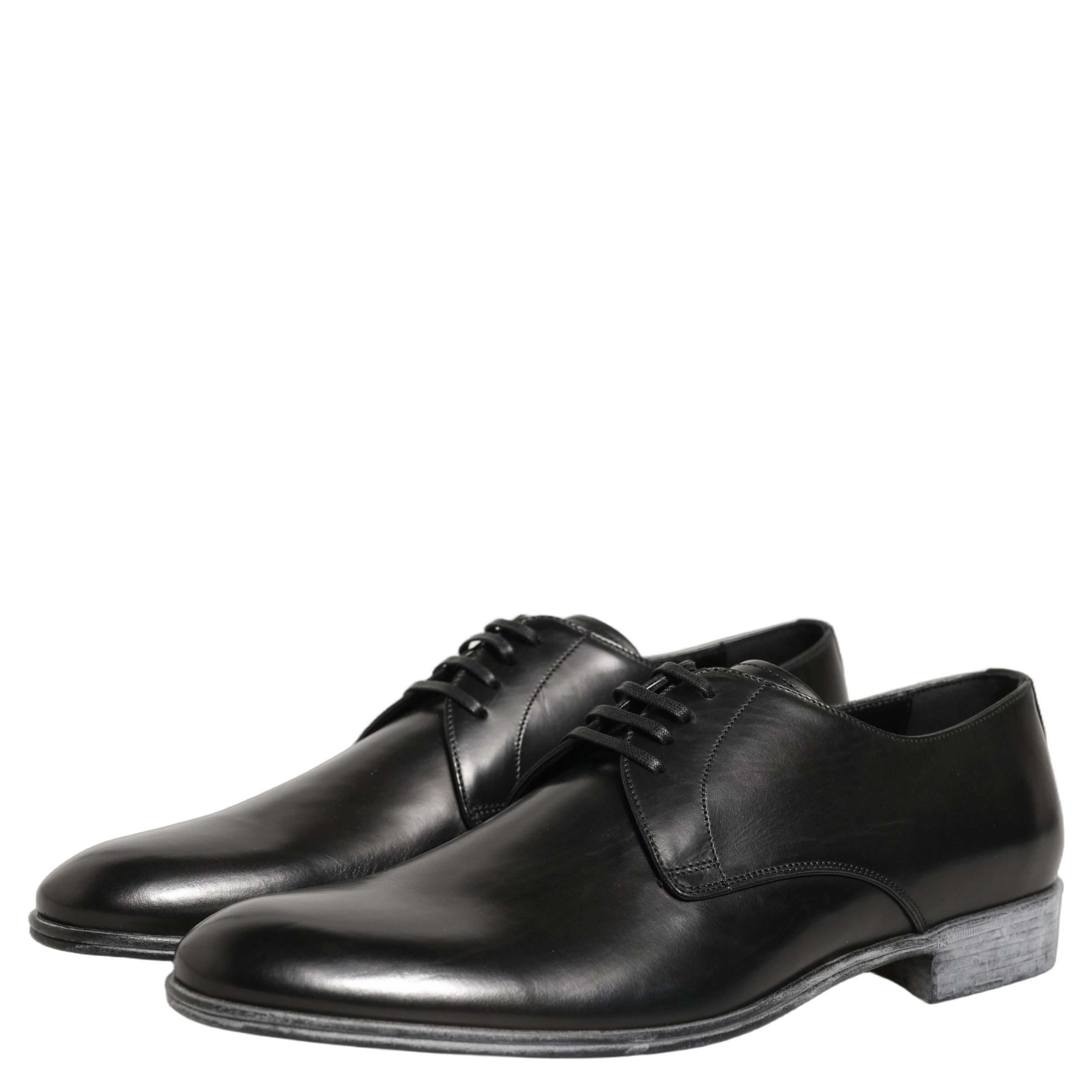 Dress Black Leather Lace Up Derby Men Shoes