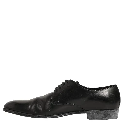 Dress Black Leather Lace Up Derby Shoes