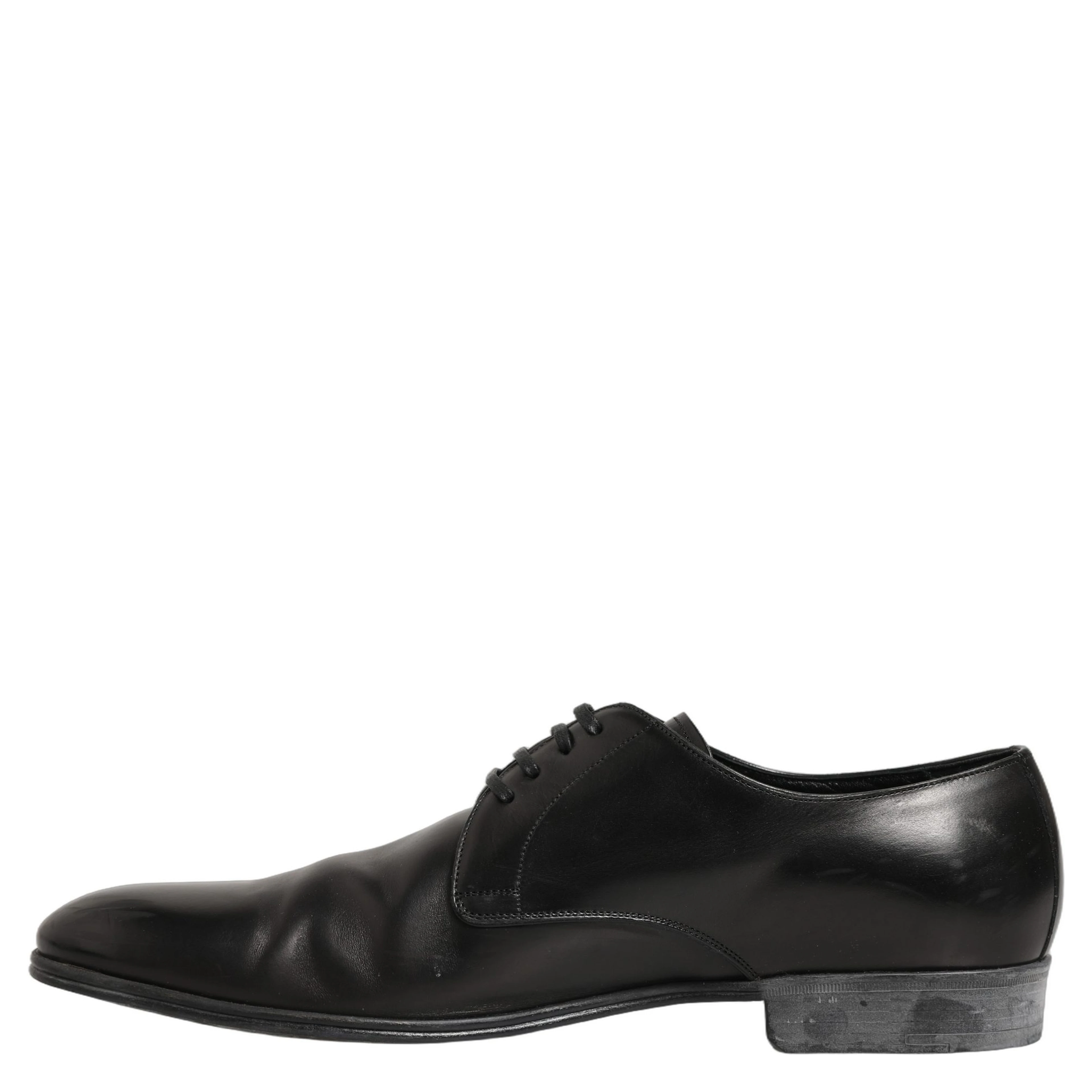 Dress Black Leather Lace Up Derby Shoes