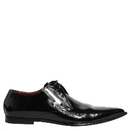 Black Leather Men Derby Dress Formal Shoes