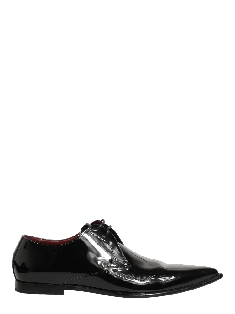 Black Leather Men Derby Dress Formal Shoes