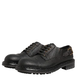 Dress Black Leather Lace Up Derby Men Shoes