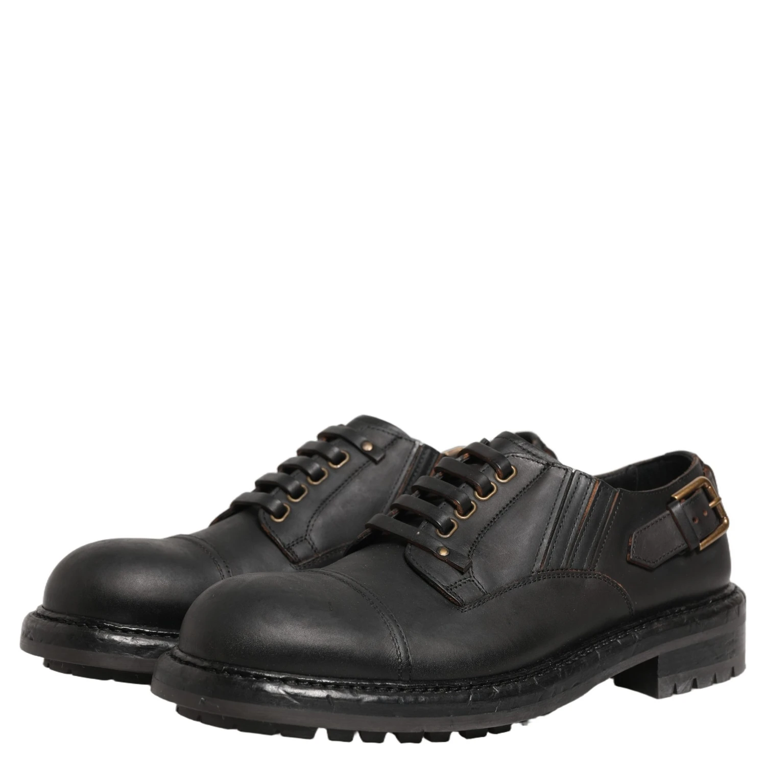 Dress Black Leather Lace Up Derby Men Shoes