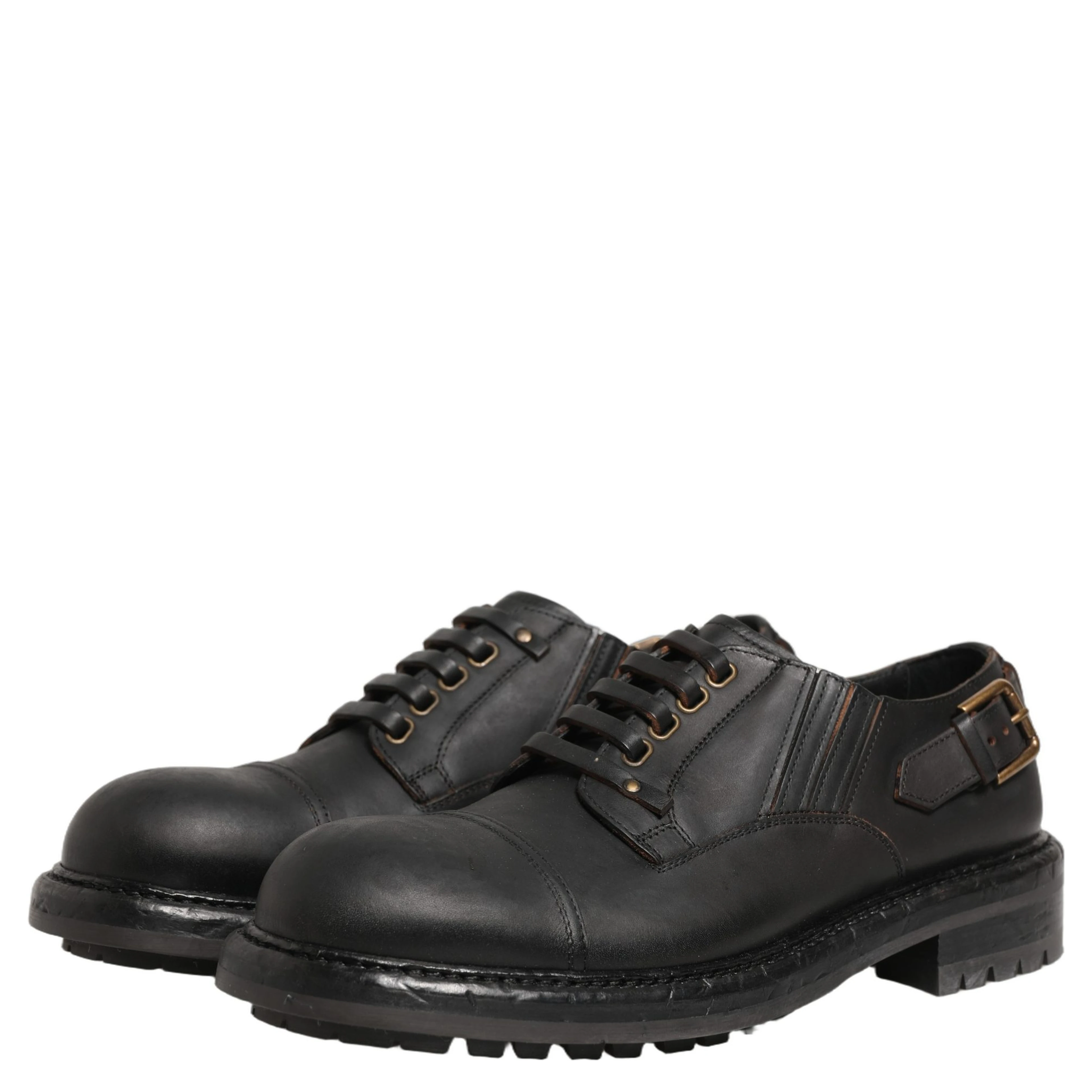 Dress Black Leather Lace Up Derby Men Shoes