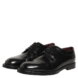 Black Leather Derby Dress Men Formal Shoes