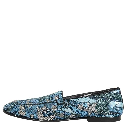 Multicolor Embroidered Sequin Loafers Shoes