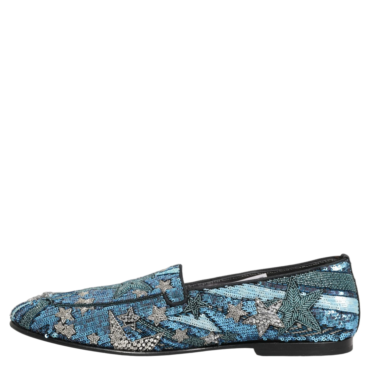 Multicolor Embroidered Sequin Loafers Shoes