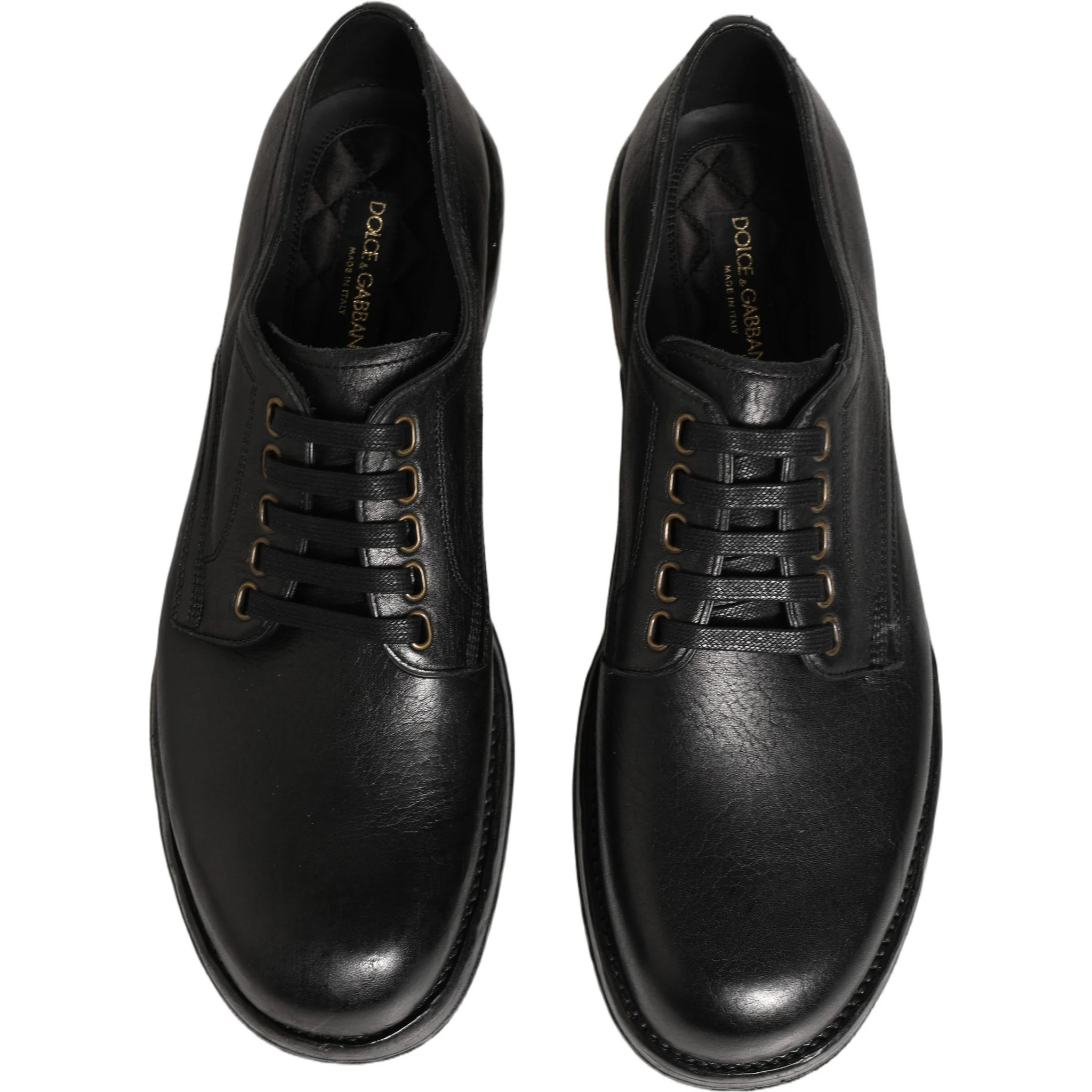 Black Leather Lace Up Derby Dress Men Shoes