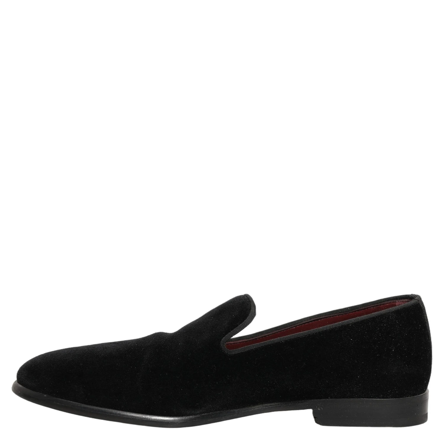 Black Velvet Cotton Loafers Formal Dress Shoes