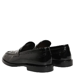 Black Leather Formal Men Dress Loafers Shoes