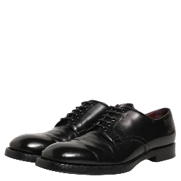 Black Leather Derby Dress Men Formal Shoes
