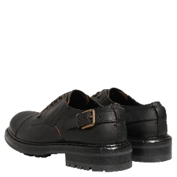 Dress Black Leather Lace Up Derby Men Shoes