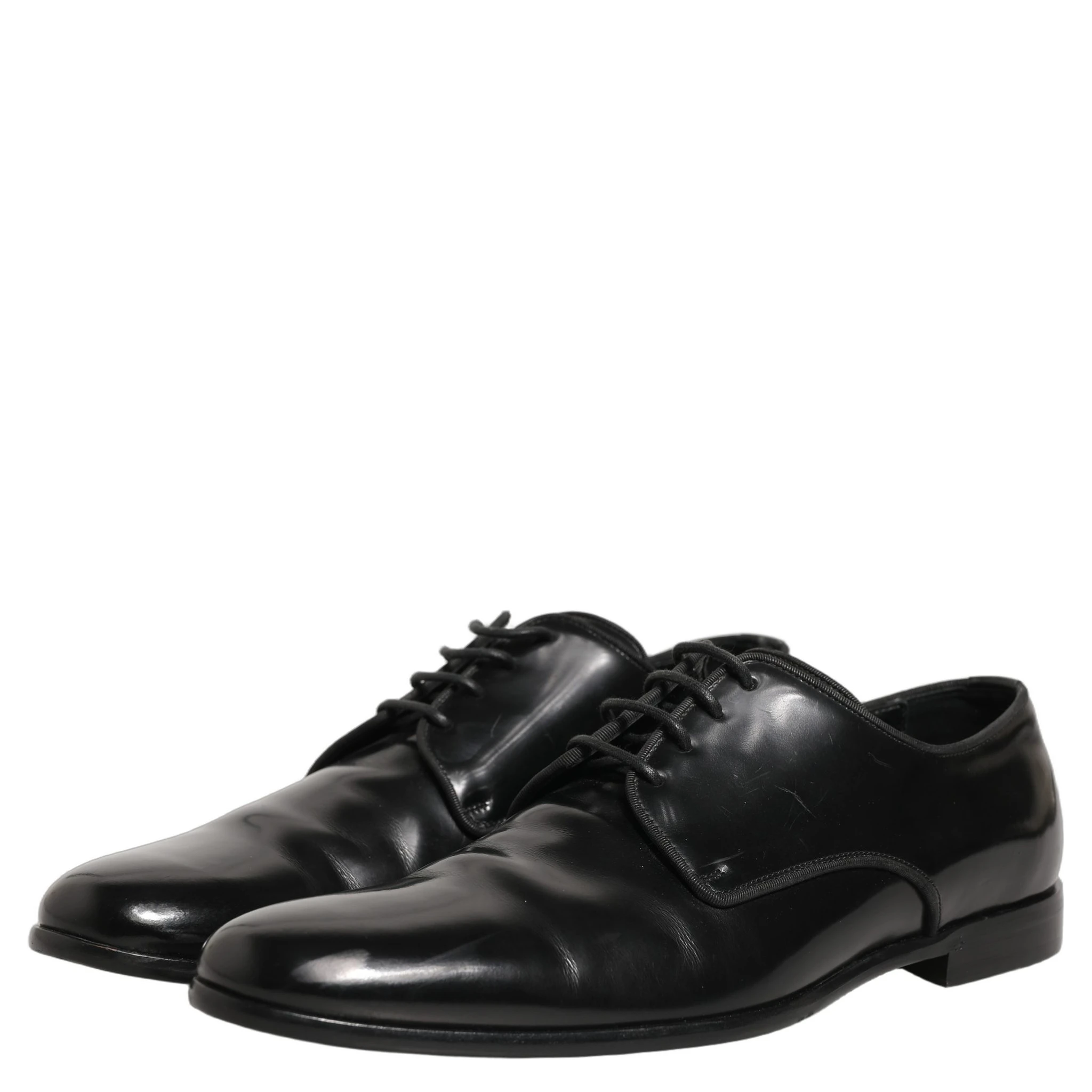 Black Leather Men Derby Dress Formal Shoes