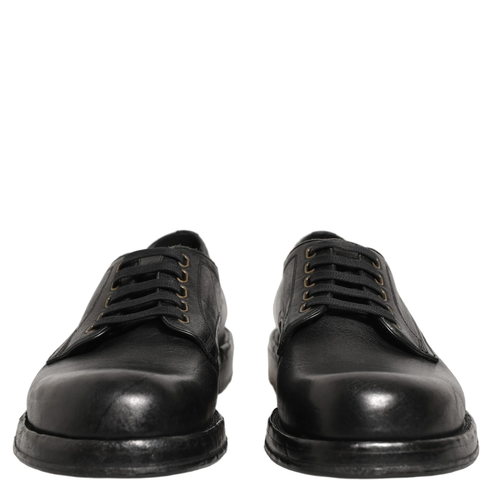 Black Leather Lace Up Derby Dress Men Shoes
