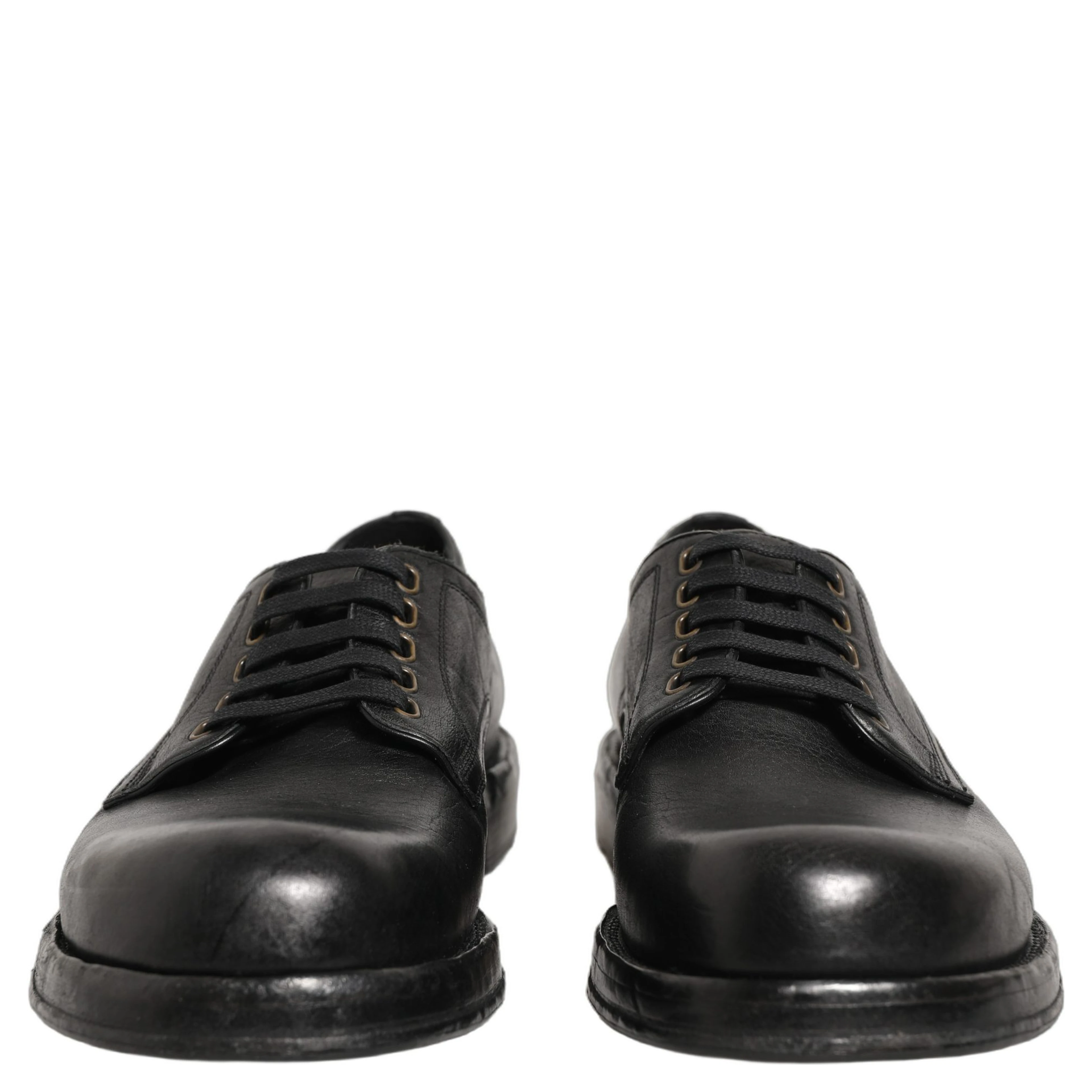 Black Leather Lace Up Derby Dress Men Shoes