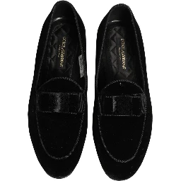 Black Velvet Loafers Formal Men Dress Shoes
