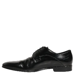 Black Leather Men Derby Dress Formal Shoes
