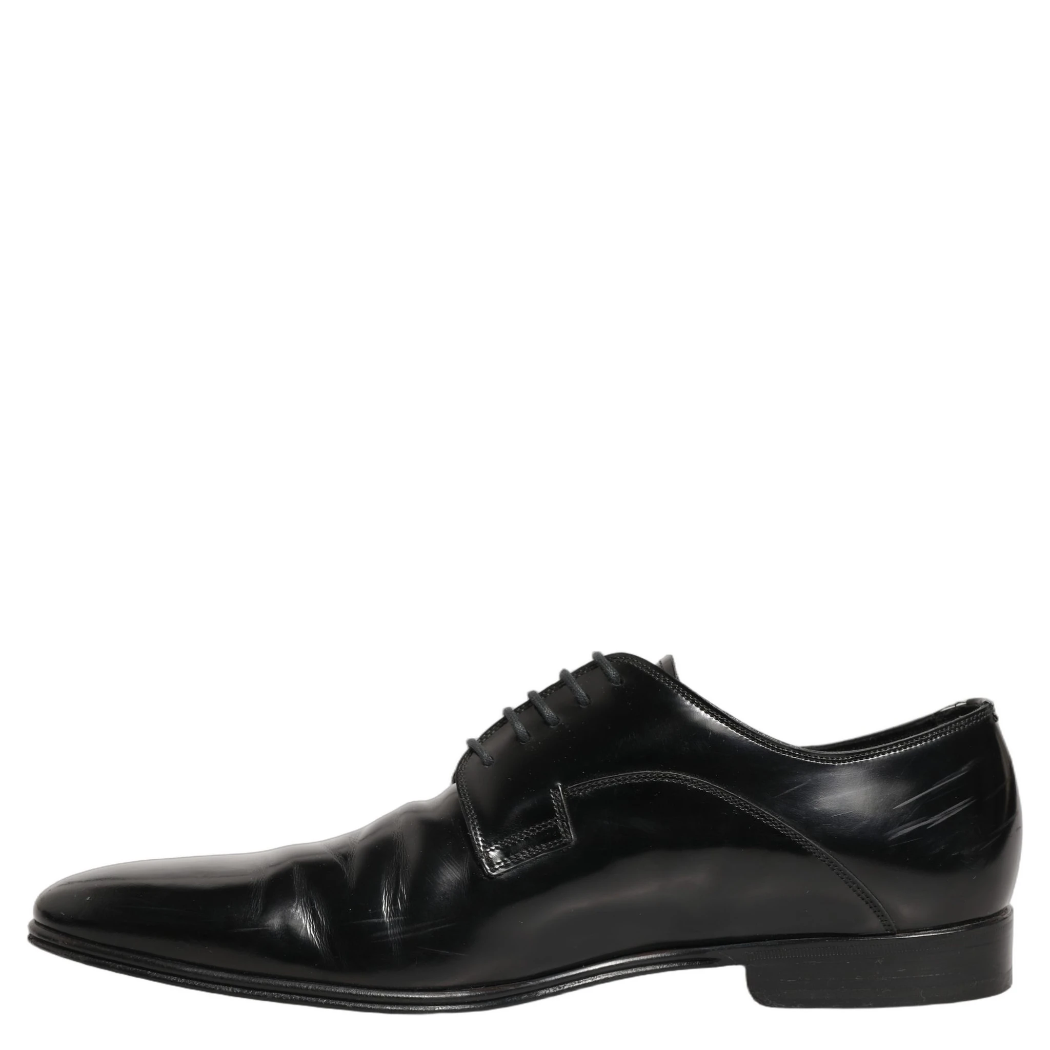 Black Leather Men Derby Dress Formal Shoes