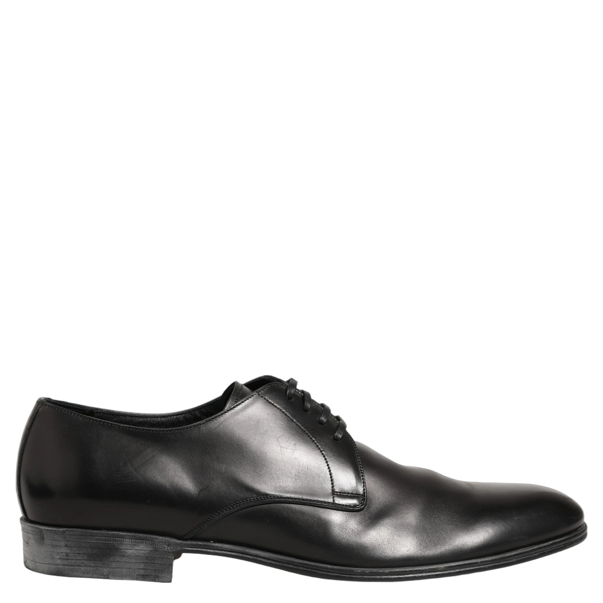 Dress Black Leather Lace Up Derby Shoes