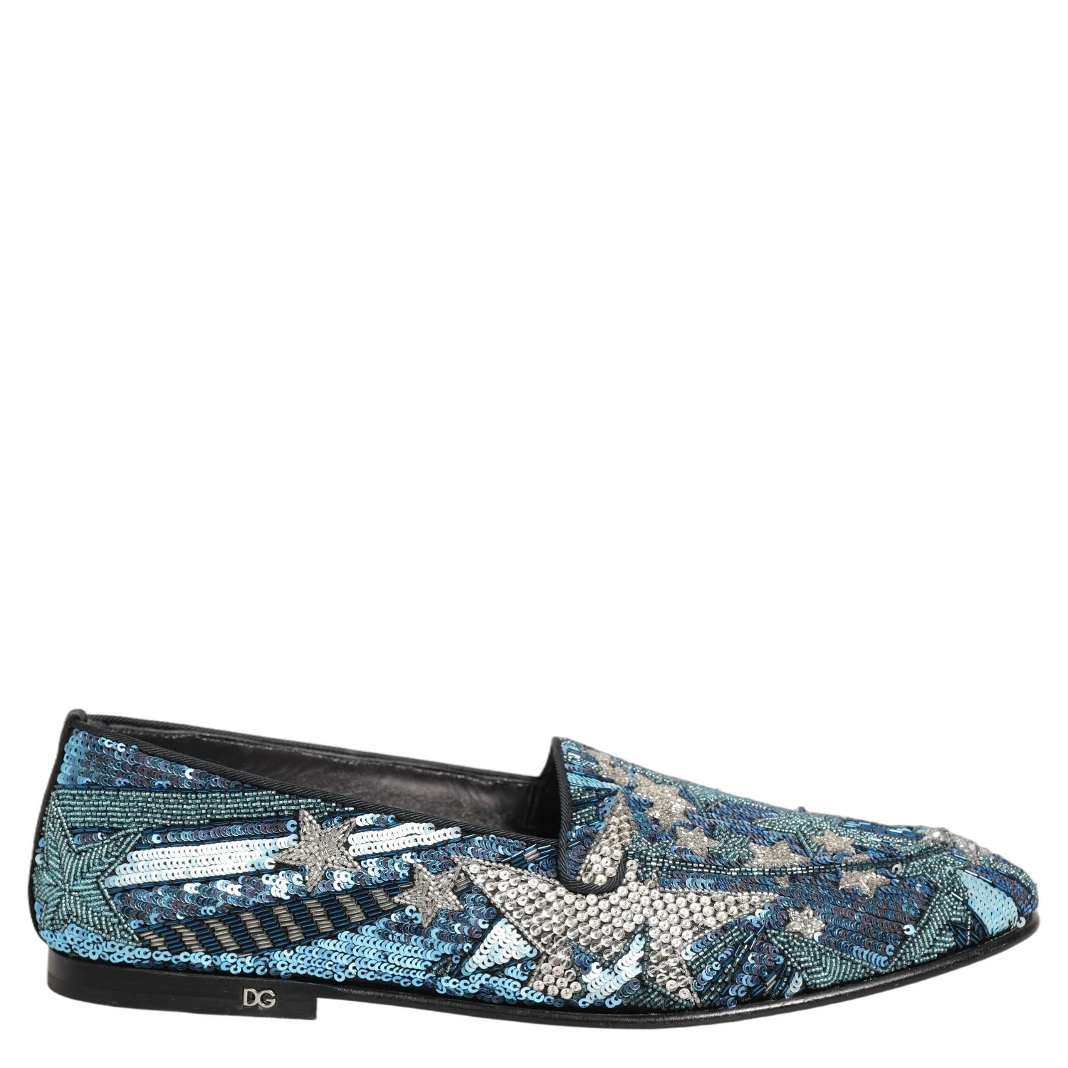 Multicolor Embroidered Sequin Loafers Shoes