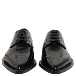 Black Leather Men Derby Dress Formal Shoes