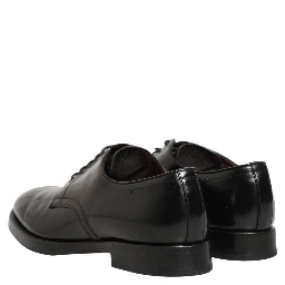 Black Leather Derby Dress Men Formal Shoes