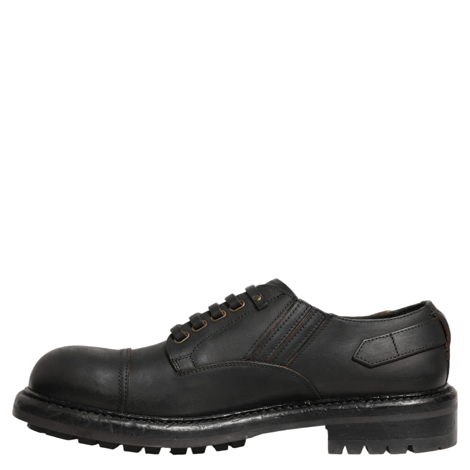 Dress Black Leather Lace Up Derby Men Shoes