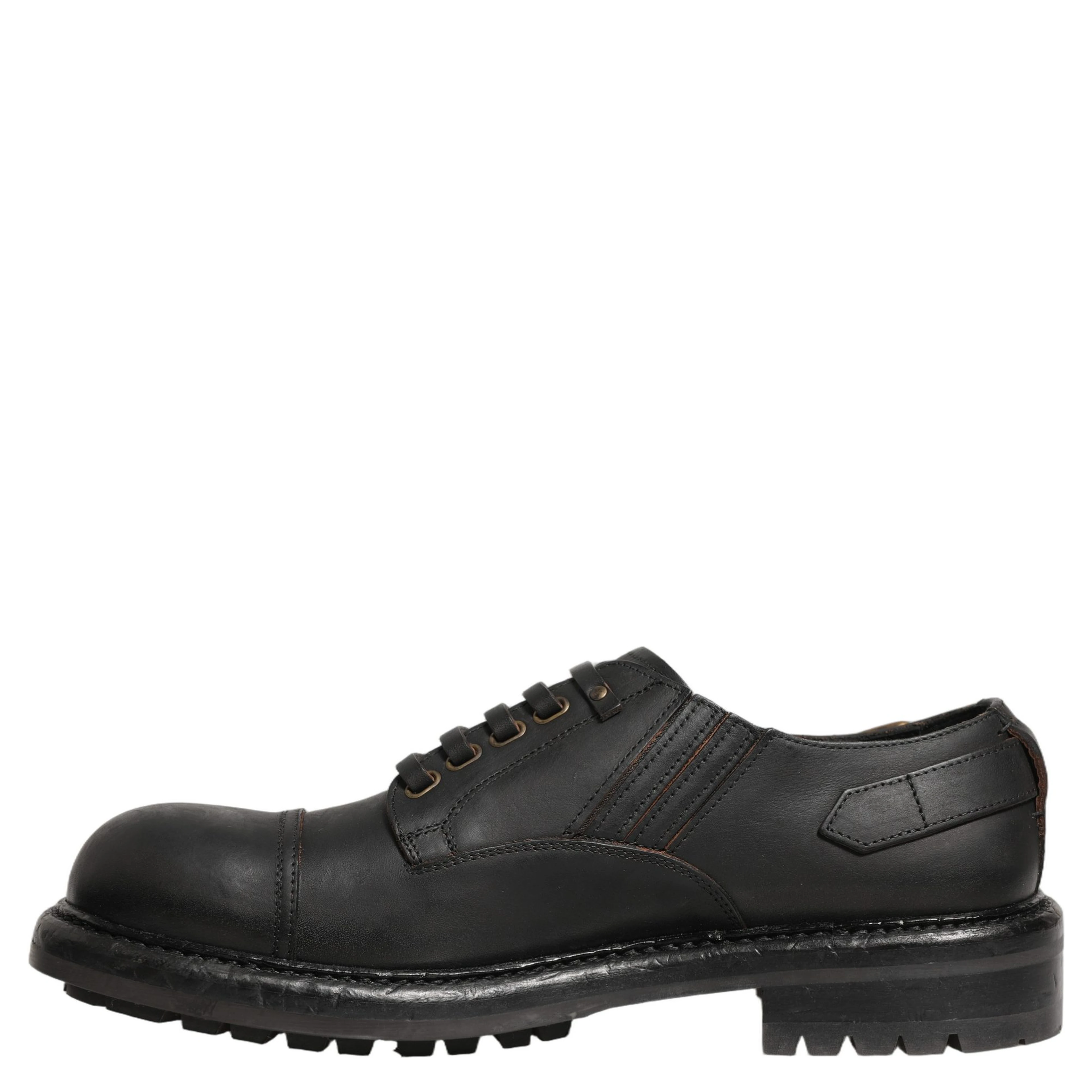 Dress Black Leather Lace Up Derby Men Shoes