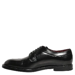 Black Leather Derby Dress Men Formal Shoes
