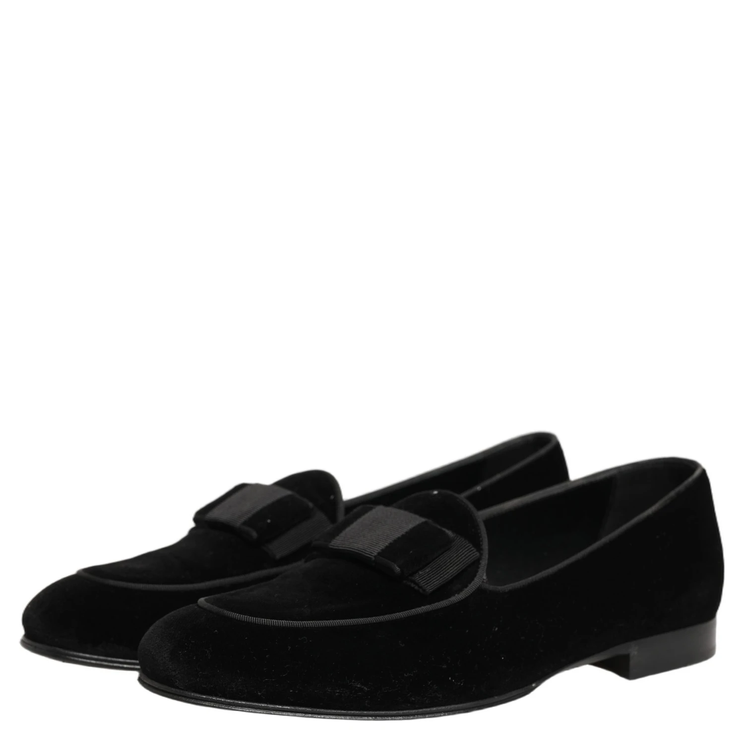 Black Velvet Loafers Formal Men Dress Shoes